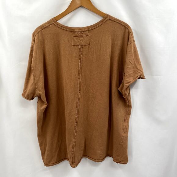 Free People clay brown oversized tee - Picture 6 of 8